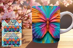 Colorful Butterfly Spring 3D Mug Wrap Product Image 1