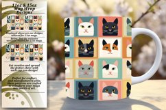 Artistic Cat Odyssey: Sublimation Mug Delights Product Image 1