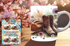 RADIANT PNG Mug Wrap Design 15oz , Western Product Image 1