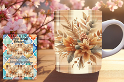 FRESH 15oz Mug Wrap PNG Design , Autumn Flower Product Image 1