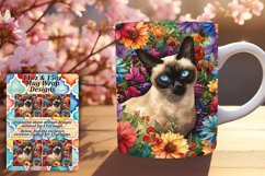 Enchanting Cat Mug Wraps for a Colorful Spring Product Image 1