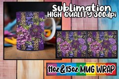 Sparkling Glitter &amp; Blossom Beauty Mug Wraps 15oz 11oz Product Image 1