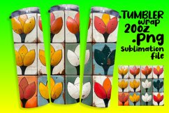 Elegant Blossom Burst Sublimation Tumbler Wraps - 20oz Product Image 1