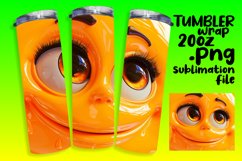 Dynamic 3D Emoji Tumbler Wrap - Cartoon Design Product Image 1