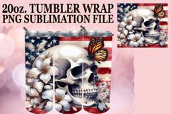 WHIMSICAL ESCAPES 20oz TUMBLER WRAP, Skull USA Product Image 1