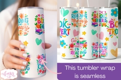 Book trovert tumbler wrap PNG| Book lover tumbler wrap Product Image 2