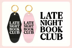 Book Lover Motel Keychain SVG Vol. 2 | Late Night Book Club Product Image 3