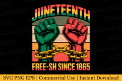 Juneteenth Free-ish since 1865 Svg | Svg Cut Files Product Image 1