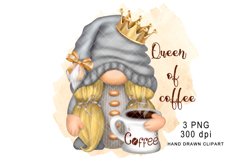 Coffee Gnome Gonk Decal Tumbler Sublimation PNG Clipart Product Image 1