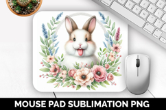Bunny, Cute Animal Mouse Pad PNG, Animal Lover Gift Product Image 1
