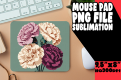 Cozy Mouse Mat Design Sublimation, Flowers Product Image 1