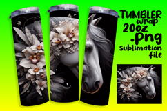 Sublimation-Ready 20oz Artwork , Horse Product Image 1