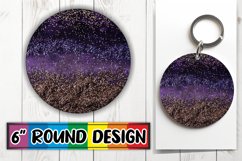 Shimmering Petal Delight Sublimation : Keychain, Coaster Product Image 1