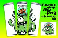 LUXE PNG Tumbler Design 20oz , Monster Product Image 1
