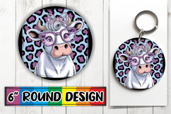 Joyful Ornaments Round Style, Cute Cow Product Image 1