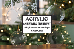 Acrylic Christmas Ornament Mockups , acrylic blank mockup Product Image 1