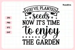 Heartfelt Retirement Quote SVG | Time To Enjoy The Garden Product Image 3