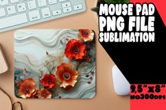 3D Marble and Flower Sublimation Mouse Pad Pattern Product Image 1