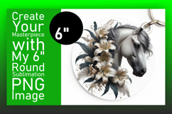 Lovely Circle Design Car Coaster PNG , Horse Product Image 1