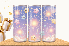 Festive Happy New Year Tumbler Wrap 2026: 20oz Skinny Tumble Product Image 1