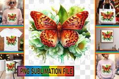 Stylish TOTE BAG Art Ideas PNG, Butterfly Product Image 1