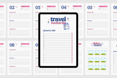 Travel Bucket List Printable &amp; Digital Use PDF Product Image 1