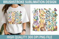 Easter Brushstroke Sublimation Design - Brushstroke PNG Product Image 1