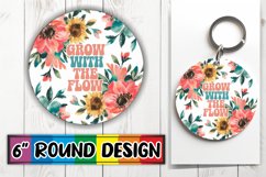 Circle of Love Keychain PNG, Flower Quote Product Image 1