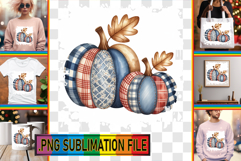 RADIANT Tote Bag Designs PNG, Pumpkin Watercolor Product Image 1