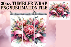 Vibrant dreams 20oz tumbler wrap, Flowers Product Image 1