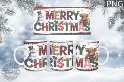 Christmas Mug Wrap Design - Christmas Snowman Sublimation Product Image 4