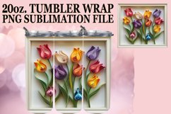 Elegant Spring 3D Bloom Tumbler Wrap - For Sublimation Product Image 1