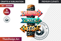 Girly Back to School teacher classroom suply PNG Clipart Product Image 1