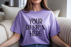 Violet Comfort Colors 1717 T-shirt Mockups,1717 Mockups Product Image 1