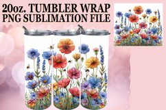 Spring Floral Tumbler Sublimation Wrap Product Image 1