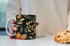 Floral mug wrap sublimation / batik / flowers mug PNG Product Image 2