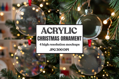 Acrylic Christmas Ornament Mockup , christmas ornament mocku Product Image 1