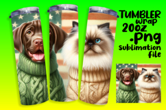 Custom 20oz Tumbler Gift Design , Dog and cat Product Image 1