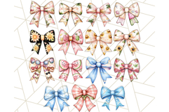 Bright Summer Bow PNG, Cute Watercolor Coquette Bows Png Product Image 7