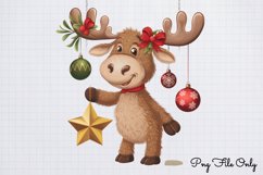 Woodland Christmas Watercolor Clipart PNG Product Image 1