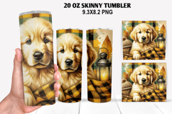 Dog Skinny Tumbler 20oz Wrap Design, Animal Tumbler Wrap Product Image 1