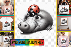 Charming TOTE BAG Designs PNG, Cute Animals Product Image 1