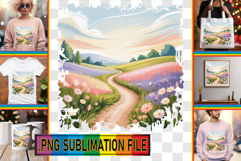 Timeless Tote Bag Designs PNG, Spring Product Image 1