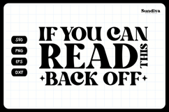 Funny Car Sticker Saying | Vehicle Decal - Back Off Product Image 3