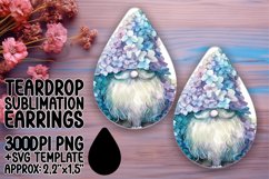 Serene Gnome Melodies: Watercolor Teardrop Elegance Product Image 1