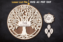 Family Tree SVG laser cut file for Glowforge Product Image 2