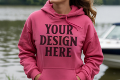Heliconia Gildan 18500 Hoodie Mockup, G18000 Hoodie Product Image 1