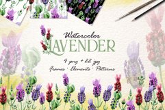 lavender Watercolor png Product Image 1