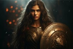 Warrior woman with armor and shield Product Image 1