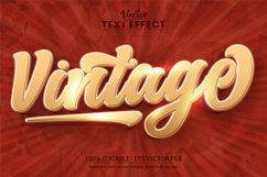 Retro, vintage text effect, old 80&#039;s editable text style Product Image 1
